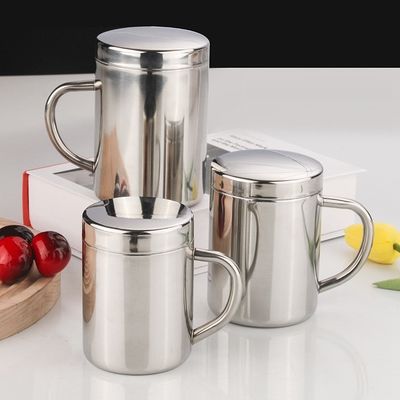 Tazza da caffè in acciaio inossidabile 304 Eco-friendly Travel Tumbler Drinking Cup With HANDGRIP