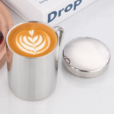 Tazza da birra in acciaio inossidabile a doppia parete da 300 ml a 400 ml con logo e maniglia stampati su misura