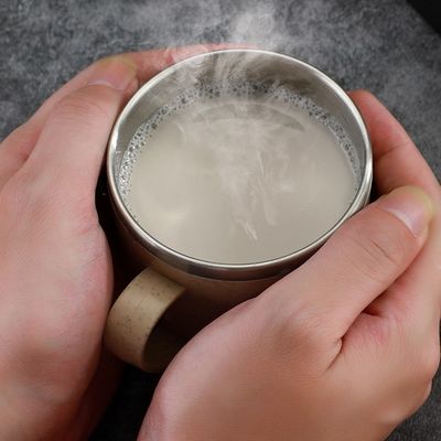 Coppe portatili in acciaio inossidabile a doppio strato da 220 ml per bevande anti-bruciore e tè