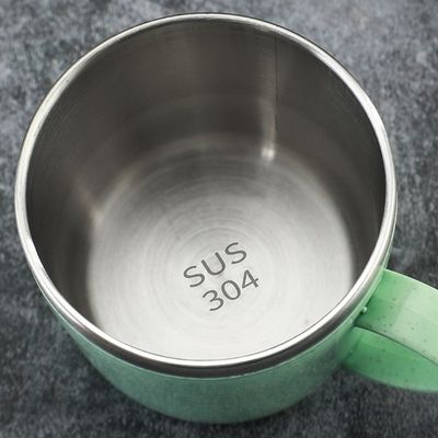 Coppe portatili in acciaio inossidabile a doppio strato da 220 ml per bevande anti-bruciore e tè