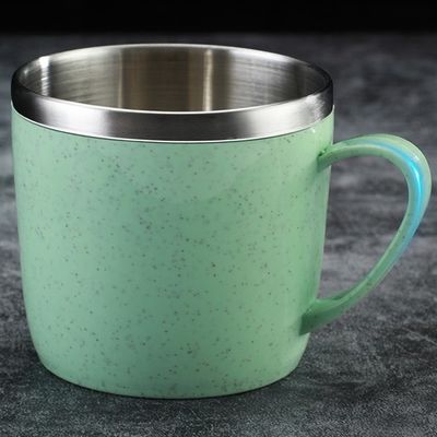 Coppe portatili in acciaio inossidabile a doppio strato da 220 ml per bevande anti-bruciore e tè
