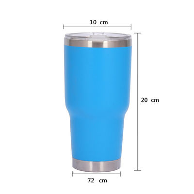 30oz Doppia parete Acciaio inossidabile vini Tumbler Reutilizzabile bottiglia aspirapolvere con coperchio