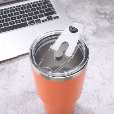 30oz Doppia parete Acciaio inossidabile vini Tumbler Reutilizzabile bottiglia aspirapolvere con coperchio