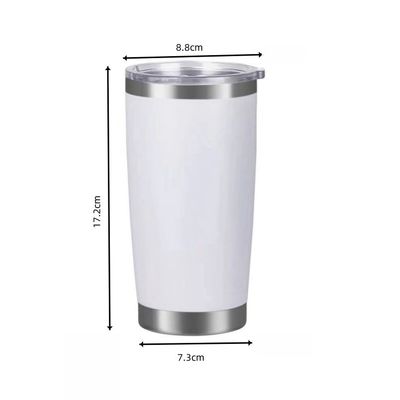 Polvere rivestita Tumbler 20oz di acciaio inossidabile doppia parete Custom Travel tazza di caffè con coperchio