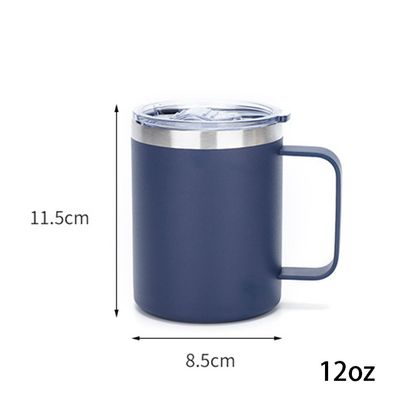 OEM 12oz tazza di caffè in acciaio inossidabile con isolamento a doppia parete e design a colori puri