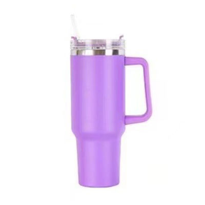 Logo personalizzato accettabile tubo di acciaio inossidabile 40 oz con maniglia e paglia