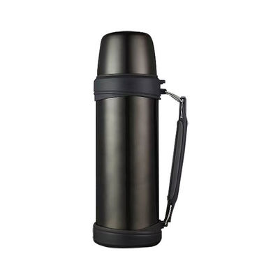 Acciaio inossidabile 1000 ml Bottiglia d'acqua Calore vuoto Tazza isolante con manico a forma di proiettile