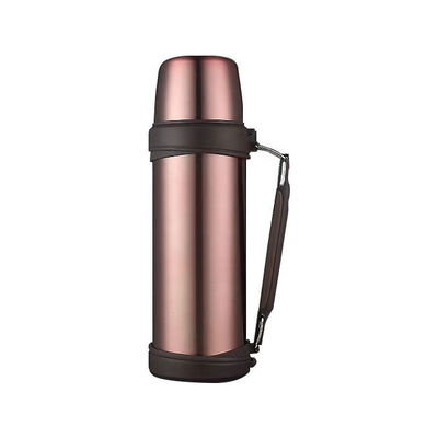 Acciaio inossidabile 1000 ml Bottiglia d'acqua Calore vuoto Tazza isolante con manico a forma di proiettile