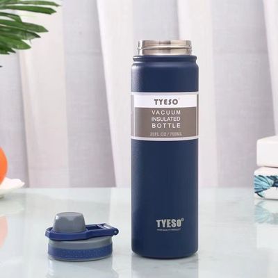 Flaschetta termica Eco-friendly bocca larga doppia parete Acciaio inossidabile Isolata bottiglia d'acqua