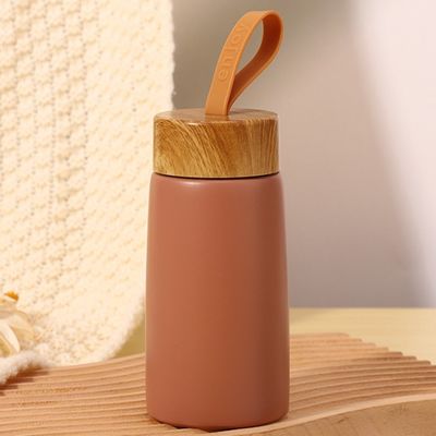 Flasche a vuoto Termosi di piccola capacità Tazza isolante con design creativo di legno