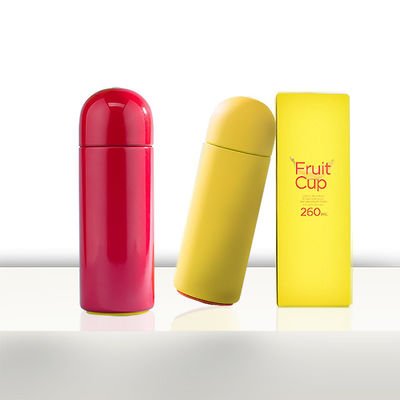 Cerise Custom Logo Soft Touch 260ml Doppia Parete Isolata Flasca a vuoto Colorata Bottiglia d'acqua in acciaio inox