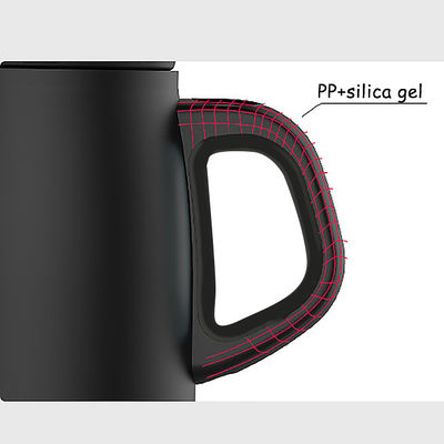 Tazza di viaggio isolante a prova di fuoriuscita in acciaio inossidabile in stile nordico con manico