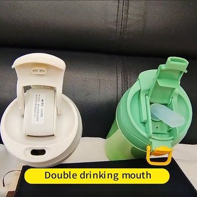 15oz bottiglia d'acqua da ufficio a vuoto a doppia parete isolato da viaggio tazza da caffè con coperchio in silicone