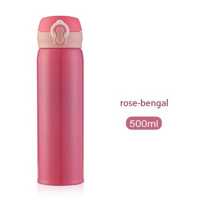 Bottiglia d'acqua a vuoto a rimbalzo in acciaio inossidabile da 500 ml con colore solido e campione fornito