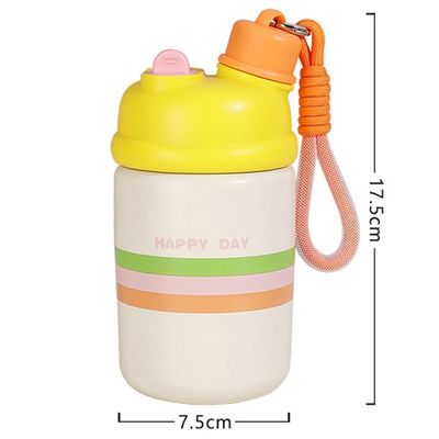 Bottiglia d'acqua portatile in acciaio inossidabile di 500 ml Capacità tazza di caffè isolato con paglia