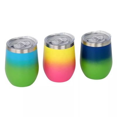 Occasione di campeggio 12 oz di acciaio inossidabile isolato tazza a forma di uovo con coperchio di qualità alimentare PP