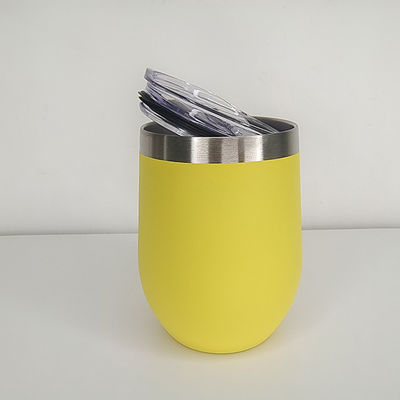 Tazza da caffè in acciaio inossidabile 12 oz in forma di uovo con coperchio di qualità alimentare