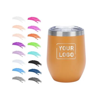 Tazza da caffè in acciaio inossidabile 12 oz in forma di uovo con coperchio di qualità alimentare