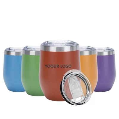 12oz di doppia parete in acciaio inossidabile Tazza da caffè di viaggio Isolata Tazze a vuoto a forma di uovo Tazze di vino