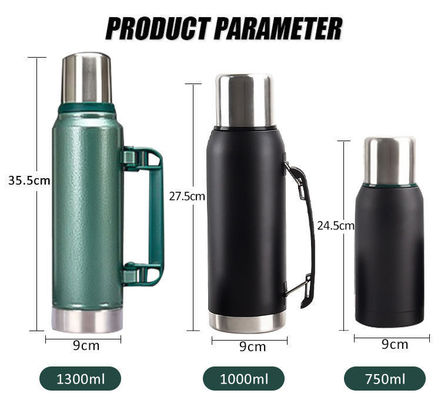 Cisterna per acqua in acciaio inossidabile da 1900 ml ideale per viaggi all'aria aperta