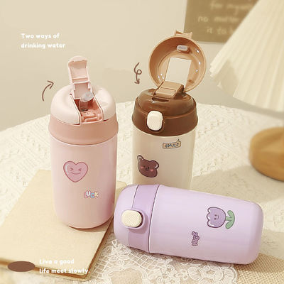 480 ml Capacità Cartooni Carini Bambini Bottiglie d'Acqua Camuffamento Termoforte per il ritorno a scuola