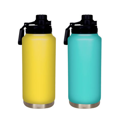 Logo personalizzato Tazza dritta Bottiglia d'acqua in acciaio inossidabile 32 oz 1000ml Tazza di metallo isolante