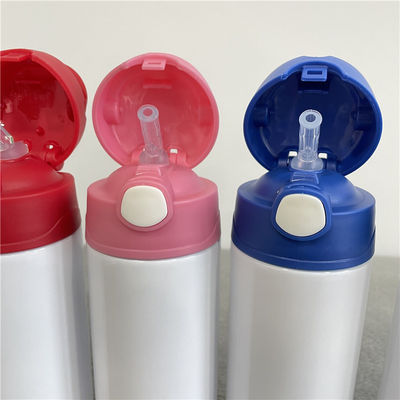 12 oz di sublimazione bianca bianca bottiglia per bambini in acciaio inossidabile doppio muro aspirapolvere per bambini bottiglia d'acqua