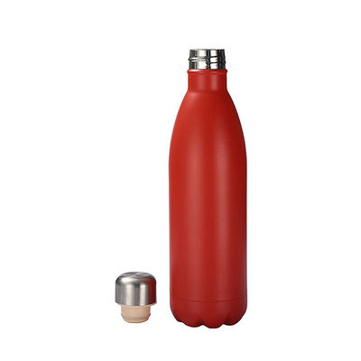 Funzione Bottiglia d'acqua riciclabile con coperchio di 1 litro di acciaio inossidabile isolato per lo sport
