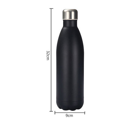 Funzione Bottiglia d'acqua riciclabile con coperchio di 1 litro di acciaio inossidabile isolato per lo sport