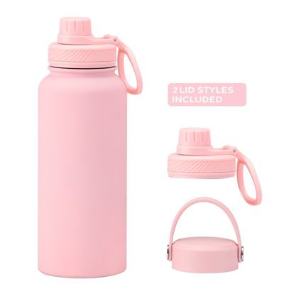 Set di flaconi a vuoto Polvere rivestita Isolata bottiglia d'acqua per occasione di campeggio Logo personalizzato