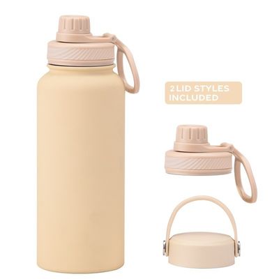 Set di flaconi a vuoto Polvere rivestita Isolata bottiglia d'acqua per occasione di campeggio Logo personalizzato