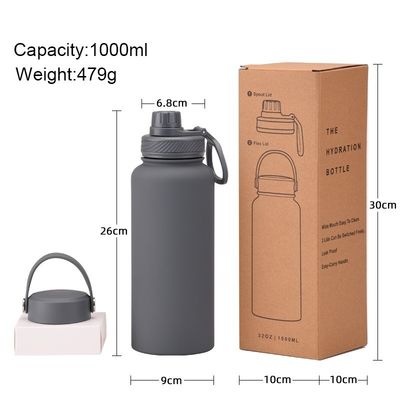 Set di flaconi a vuoto Polvere rivestita Isolata bottiglia d'acqua per occasione di campeggio Logo personalizzato