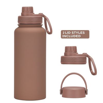Set di flaconi a vuoto Polvere rivestita Isolata bottiglia d'acqua per occasione di campeggio Logo personalizzato