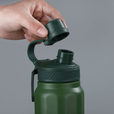 Pavone Blu Vaso Sportivo Termale Flasca In acciaio inossidabile Sport Bottiglia d'acqua con presa a mano