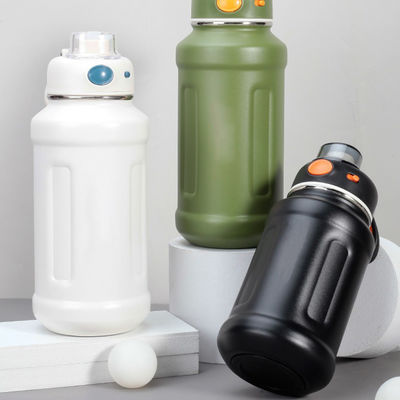620ml/950ml Capacità Matte Man Bike Isolata bottiglia d'acqua con coperchio in acciaio inossidabile curvo