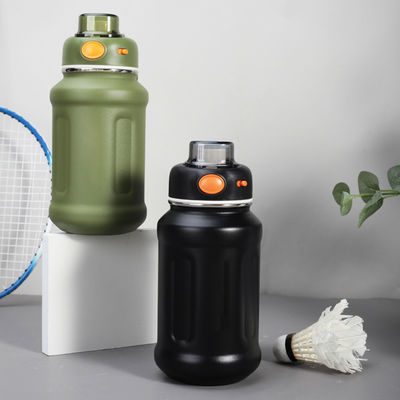 620ml/950ml Capacità Matte Man Bike Isolata bottiglia d'acqua con coperchio in acciaio inossidabile curvo