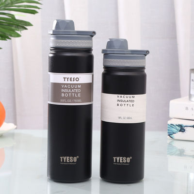 Stile di design sportivo 750ml Tazza dritta Bottiglia d'acqua in acciaio inossidabile con bocca larga