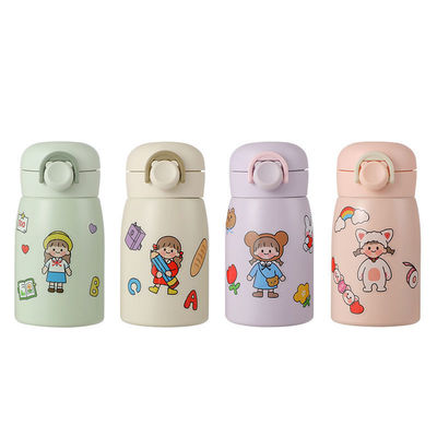 Disegno di animazione 350 ml di acciaio inossidabile doppio bambini amore baby termosifero tenere bere caldo freddo