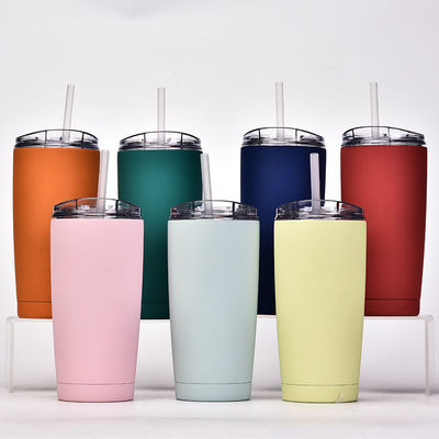 Classico stile di design aspirapolvere in acciaio inox bottiglia d'acqua con paglia di plastica