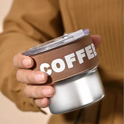 Disegno creativo Tazza da caffè in acciaio inossidabile 304 400ml Personalizzabile per donne regalo ufficio