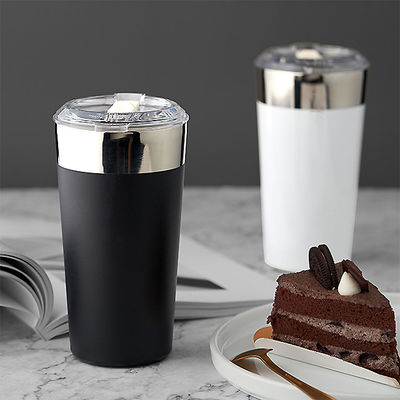 Logo personalizzato non scivoloso 304 vintage matto nero tazza da caffè Tazza da viaggio in acciaio inossidabile per il 2023