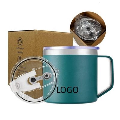 Barattolo per caffè a vuoto isolato in acciaio inossidabile con logo personalizzato e disegno isolato