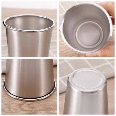 170ML 330ML 500ML Tazza da birra in acciaio inossidabile Tazza portatile da campeggio con custodia in pelle