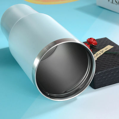 Tazza di viaggio personalizzata e naturale sano in acciaio inossidabile aspirapolvere per caffè con paglia