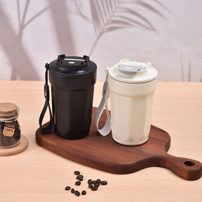 Tazza da caffè personalizzata Tazza da caffè da viaggio in acciaio inossidabile giallo con coperchio e isolamento da vuoto