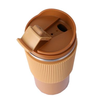 450ml Capacità doppio strato in acciaio inossidabile Travel Coffee Mug Tumbler Cup per il riutilizzo