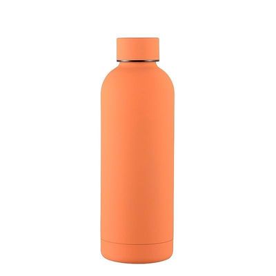 Acciaio inossidabile 304 500ml Tazza sportiva Vernice di gomma Bottiglia d'acqua con coperchio di qualità alimentare PP