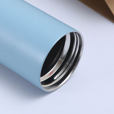 Logo personalizzato Acciaio Isolato da vuoto Viaggio Tazza da caffè Bottiglia d'acqua con maniglia e coperchio