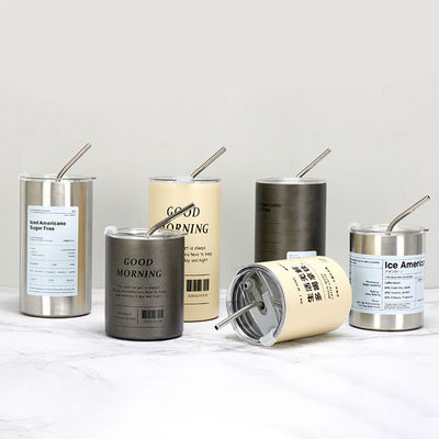 Disegno contemporaneo Acciaio inossidabile Slimny Tumbler 320ML/600ML con coperchio e paglia