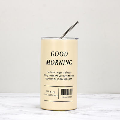 Coppa da caffè riutilizzabile in acciaio inossidabile con slogan personalizzato